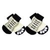 4 Pcs White Shoes Pattern Cute Puppy Socks for Indoor Wear