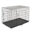 48" Pet Kennel Folding Steel Crate Animal Playpen Metal