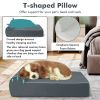 Orthopedic Dog Bed with Headrest and Removable Washable Cover, Large