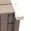 2-Tier Outdoor Wooden Dog House, Weatherproof Dog Hutch with A Large Balcony, Sisal Scratching Pad Ladder, Gray and White