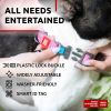 Reflective Cotton Dog Collar Eco Friendly Alt to Nylon Collar for Medium Dogs Adjustable Male Female Dog Collar Pink 10-16 inch Neck x 4/5
