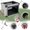 S/M 3-Door Dog Crate with Removable Pad and Metal Frame