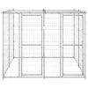 Outdoor Dog Kennel Galvanized Steel with Roof 52.1 ft≤