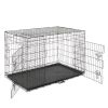 48" Pet Kennel Folding Steel Crate Animal Playpen Metal