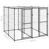 Outdoor Dog Kennel Steel with Roof 52.1 ft≤