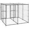 Outdoor Dog Kennel Steel with Roof 52.1 ft≤