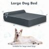 Orthopedic Dog Bed with Headrest and Removable Washable Cover, Large
