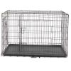 48" Pet Kennel Folding Steel Crate Animal Playpen Metal