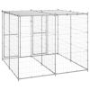 Outdoor Dog Kennel Galvanized Steel with Roof 52.1 ft≤