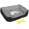 Pet Dog Bed Soft Warm Fleece Puppy Cat Bed Dog Cozy Nest Sofa Bed Cushion Mat XXL Size, Black