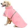 Dog Rain Poncho for XS to 3XL Dogs with Reflective Strip Hoodie; Rain Poncho Jacket for Dogs