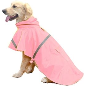Dog Rain Poncho for XS to 3XL Dogs with Reflective Strip Hoodie; Rain Poncho Jacket for Dogs (Color: C3-Lake Blue, size: [S/M])