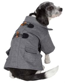 Military Static Rivited Fashion Collared Wool Pet Coat SX, S, M Sizes (size: small)