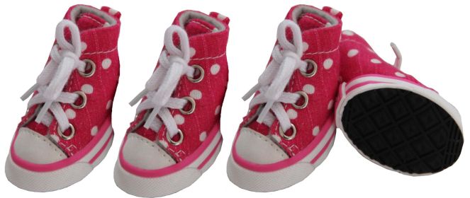 Extreme-Skater Canvas Casual Grip Pet Sneaker Shoes - Set Of 4, S - XL (size: large)