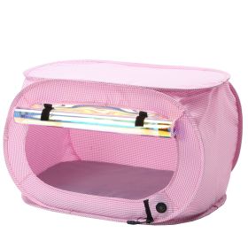Pet Life "Enterlude" Electronic Heating Lightweight and Collapsible Small Pet Tent (Color: Pink)