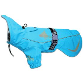 Dog Helios 'Ice-Breaker' Extendable Hooded Dog Coat w/ Heat Reflective Tech; XS - XL (Color: Blue, size: X-Small)