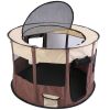 Foldable Playpen for Dog with Carry Bag Portable Travel Waterproof Indoor Outdoor Pet Cage Tent Detachable Upper Cover, Small, Medium Sizes
