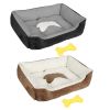 Pet Dog Bed Soft Warm Fleece Puppy Cat Bed Dog Cozy Nest Sofa Bed Cushion Mat XXL Size, Black