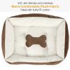 Pet Dog Bed Soft Warm Fleece Puppy Cat Bed Dog Cozy Nest Sofa Bed Cushion Mat XXL Size, Black