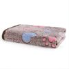 Soft Brown Heart Claw Print Pet Rug For Dog And Cat S 23in*16in M 30in*20in L 41in*30in