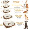 Pet Dog Bed Soft Warm Fleece Puppy Cat Bed Dog Cozy Nest Sofa Bed Cushion Mat XXL Size, Black
