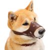 Dog Muzzle Leather, Comfort Secure Anti-Barking Muzzles For All Sizes of Dogs, Breathable And Adjustable, Allows Drinking And Panting
