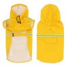 Pet Raincoat for Small to 5XL dog; PU waterproof outdoor reflective dog raincoat