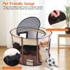 Foldable Playpen for Dog with Carry Bag Portable Travel Waterproof Indoor Outdoor Pet Cage Tent Detachable Upper Cover, Small, Medium Sizes