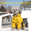 Dog Raincoat; Small to 2XL body full surrounding; waterproof poncho with tow holes in the back
