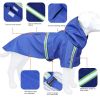 Pet Raincoat for Small to 5XL dog; PU waterproof outdoor reflective dog raincoat